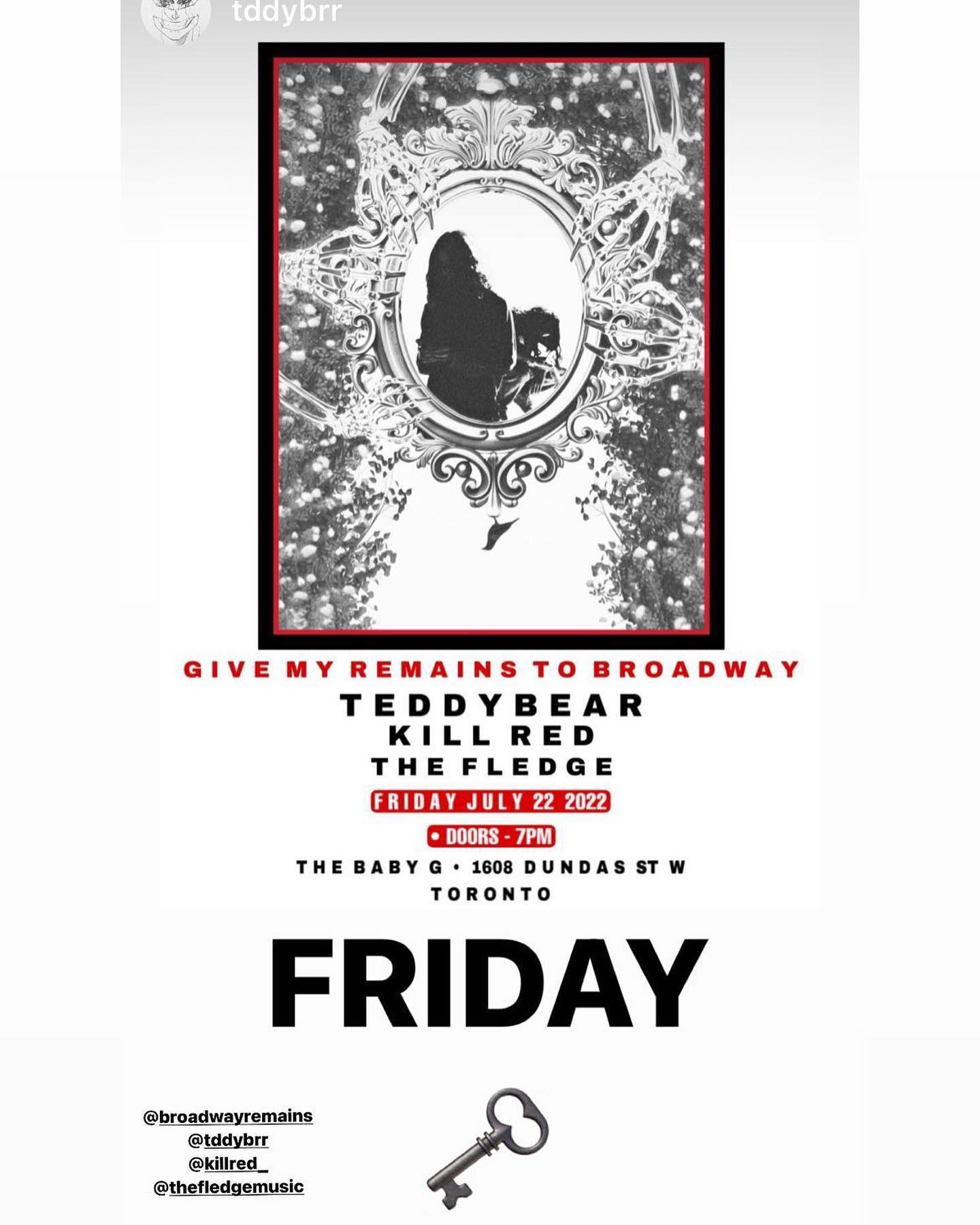 Baby G show flyer
